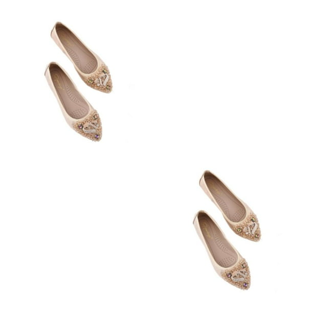 Sonducket 1 par de mocasines de diamantes de imitación para mujeres que trabajan, zapatos de estilo informal para niñas y banquetes, calzado de Type3 NO3