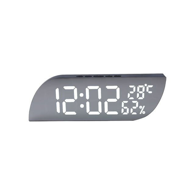 TACILIP Digital Electronic Clock Temperature and Humidity Display LED Display Electronic Clock Stereo Digital Display Automatic Brightness Adjustment, Mom Gifts