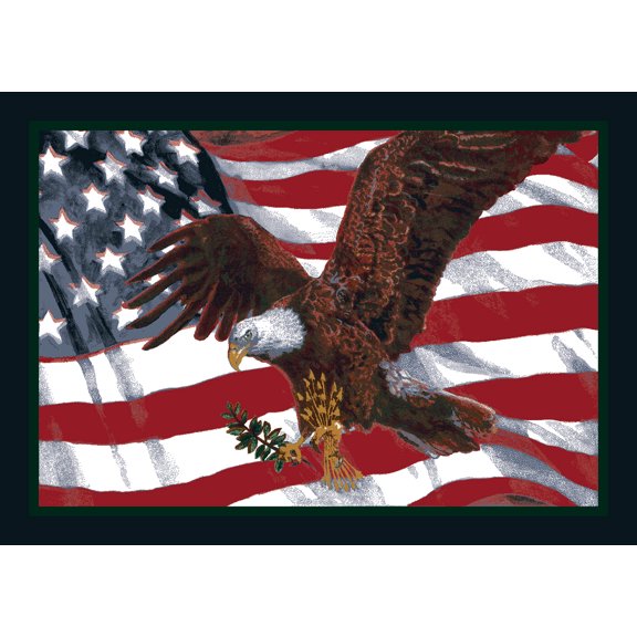 Milliken Seasonal Inspirations Area Rug American Pride 02000 Opal 3' 10" x 5' 4" Rectangle