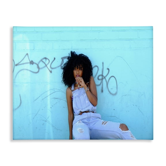 Stupell Industries Modern Glam Female Graffiti Blue Bricks Canvas Art, 30 x 24, by Unsplash