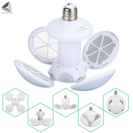 PULLIMORE E27 Football UFO Bulb LED Garage Lights, Super Bright Workshop Folding Lights Deformable Ceilign Bulb