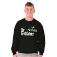 thumbnail image 3 of Funny Family The Grill Father Joke Men's Big & Tall Crewneck Sweatshirt Brisco Brands 5X, 3 of 6