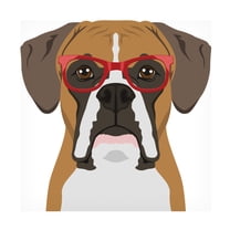 Furbaby Affiliates 'Boxer Wearing Hipster Glasses' Canvas Art