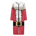 thumbnail image 3 of Yuyamidu Christmas Long Bathrobe for Women Santa Claus Clothes Zipper Front Robe Sleepwear Trendy Spa Robes Size 4XL Sexy Mid-Length Housecoat Red Long Sleeve Night Dress, 3 of 7