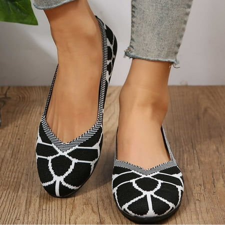 

Aueoeo Women Comfort Flats Shoes Flat Shoes Fashion Women Ventilate Casual Round Head Comfy Casual Shoes Ballet Flats On Clearance