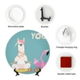 thumbnail image 4 of Bingfone Animal Meditation Print Bone China Dinner Decorative Plates,Handmade Ceramic Dinner Plate with Stand for Home Club-7in, 4 of 6