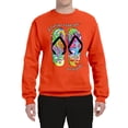 thumbnail image 2 of Wild Bobby, If I Can't Wear My Flip Flops I'm Not Going Colorful Sandals Streetwear Unisex Crewneck Graphic Sweatshirt, Orange, Large, 2 of 3
