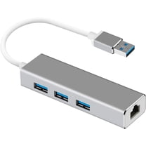 Ethernet Adapter USB 3.0 to RJ45 Gigabit Ethernet Internet Adapter Converter Supports 10/100/1000 Mbps LAN Network Hub Wired Cable Adapter 3 Ports for Linux Windows MacBook Tablet Etc