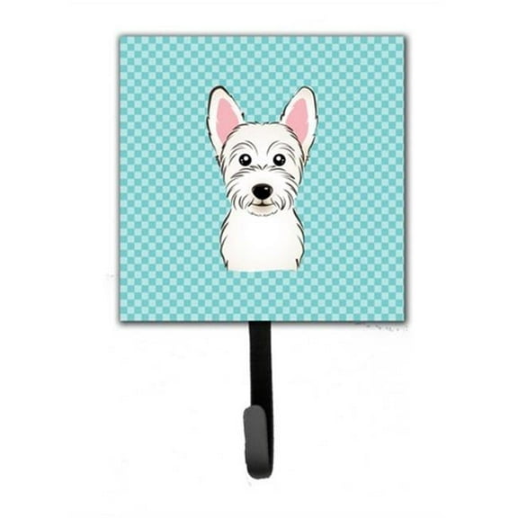 Carolines Treasures BB1164SH4 Checkerboard Blue Westie Leash & Key Holder