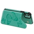thumbnail image 3 of Dteck Case for iPhone 12 Pro Max 6.7-inch,Magnetic Butterfly Patterned Flip PU Leather Kicksatnd Card Holder Wallet Rubber Shockproof Case Back Phone Cover,Green, 3 of 3