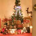 thumbnail image 4 of Adorno de Navidad con lazo brillante transparente, decoración de árbol de Navidad con lazo de cinta ligera, dorado, 4 of 5
