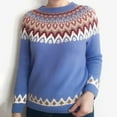 thumbnail image 2 of Bovemsi Womens Sweaters Cozy Women's Retro Art Printed Comfortable Casual Knitted Round Neck Pullover Business Casual Sweaters, 2 of 6