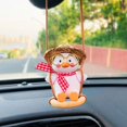 thumbnail image 4 of noeud Papillon Rouge Portant Des Lunettes Chapeau De Paille Pendentif Canard Voiture Pendentif Voiture Rtroviseur Pendentif Voiture Dcoration Intr, 4 of 5