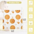 thumbnail image 2 of Dreamtimes 3 PCS Pumpkin Pie Cartoon Style Baby Muslin Washcloths, Thanksgiving Face Towel Burp Cloths Ultra Soft Absorbent Cotton Bath Wipes Towels for Newborn Boys Girls, 2 of 7