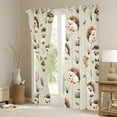 thumbnail image 3 of Homewish Kawaii Hedgehog Black Out Curtains for Preppy Kids Children,Botanical Plants Mushroom Curtains Pack of 2 (42x63 Each),Cartoon Animal Bedroom Curtains,Super Cozy Room Decor, 3 of 6