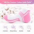 thumbnail image 6 of EALLCO Womens Quarter Socks 8 Pairs Athletic Performance Cushioned Running Workout Ankle Socks for Women, 6 of 9