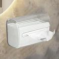 thumbnail image 4 of Wall Mount Tissue Box Holder Plastic Drawer Organizer Modern Scandinavian Design Transparent Kitchen Bathroom Countertop Storage Container Dispenser, 4 of 5