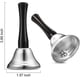 thumbnail image 2 of 12 Pieces Metal Hand Bells Call Bell Service Hand Bells Black Wooden Handle Handbells Metal Handbells Musical Percussion For Schools (silver), 2 of 3