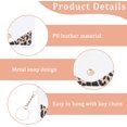 thumbnail image 3 of 1 Pack Birth Control Pill Case Sleeve Packet 4.3 X 3 Inch PU Leather Wallet Pill Holder Privacy Protection Birth Control Pill Wallet with Key Ring for Pill Card Organizer, White, 3 of 7