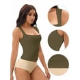 thumbnail image 3 of Unique Bargains Square Neck Sleeveless Tank Camisoles L Green, 3 of 6