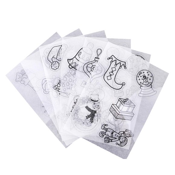 simhoa 6 Pieces Assorted Pattern Shrink Film Shrinkable Paper Christmas Decoration