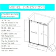 thumbnail image 2 of 56-60" W x 76" H Sliding Frameless Soft-Close Shower Door, Glass Shower Door with Premium 3/8 Inch (10mm) Thick Tampered Glass, Shower Doors with Explosion Proof Film (ED), 2 of 7
