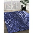 thumbnail image 3 of Ahgly Company Machine Washable Indoor Square Transitional Light Slate Blue Area Rugs, 7' Square, 3 of 7