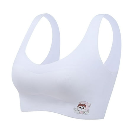 YABCSAZ Girls Bras age 12-15 Training Bras Sports Seamless Bra Soft Comfort Flex Fit Underwear breathable Bras Casual Solid Color Student Bralette Bra Youth Bra for Girls Size L