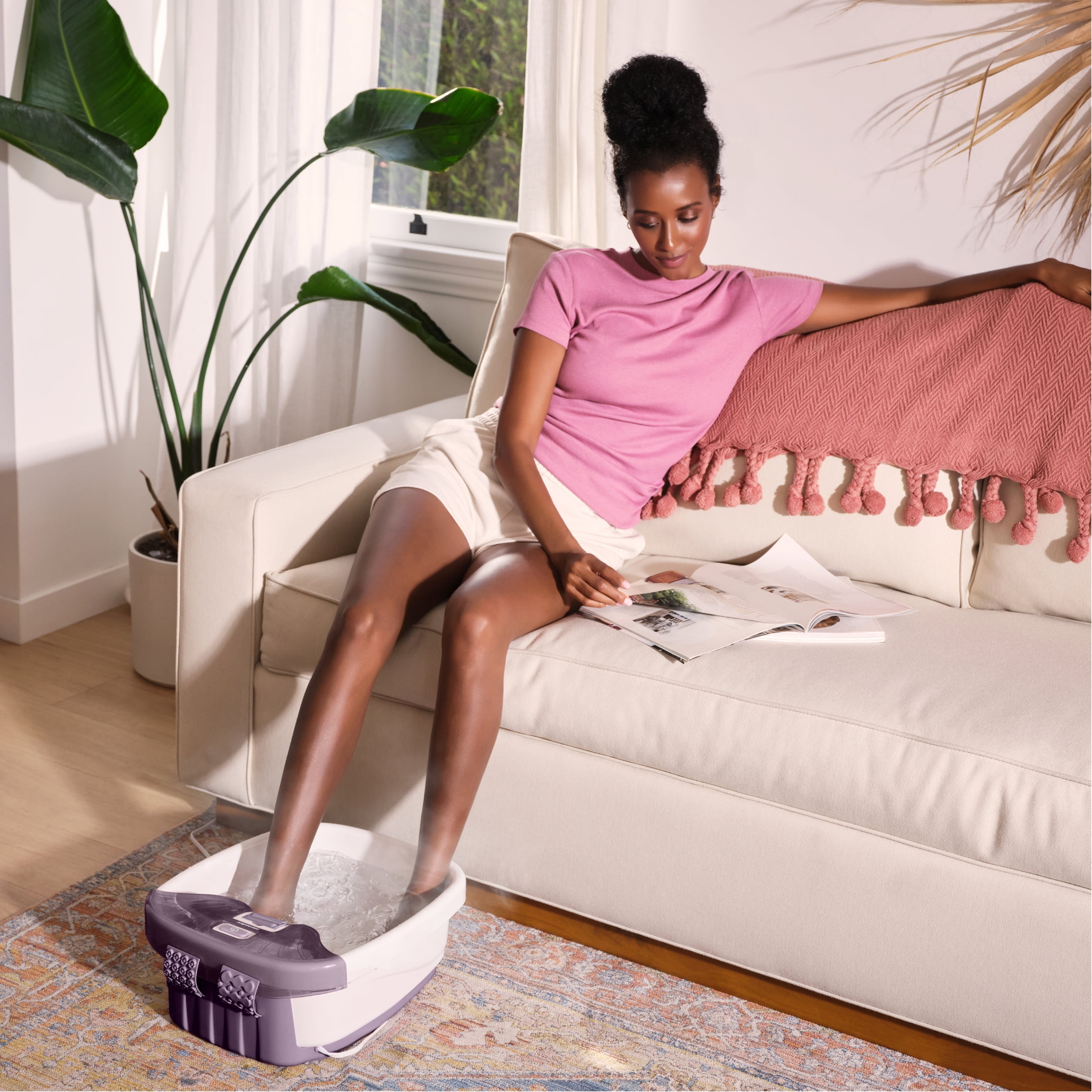 Homedics Bubble Bliss Footbath - Lilac