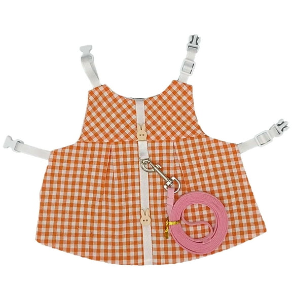 1 Set Rabbit Clothes with Traction Rope Prevent Break Free Breathable Small Animal Outwear Harness Pet Supplies
