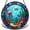 Blue Ocean, variant on Tree of Life Stained Glass Suncatcher for Window Hanging, Round Suncatcher for Window Decoration, Colorful Tree Wall Art Decor Gift for Thanksgiving, Christmas T012 (6.3IN)