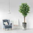 thumbnail image 2 of Artificial Tree in Contemporary Planter, Fake Ficus Silk Tree for Indoor and Outdoor Home Decoration - 66" Overall Tall (Plant Pot Plus Tree), 2 of 5