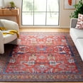 thumbnail image 2 of SAFAVIEH Tucson Gwendolyn Traditional Machine Washable Area Rug, Rust/Navy, 8' x 10', 2 of 8
