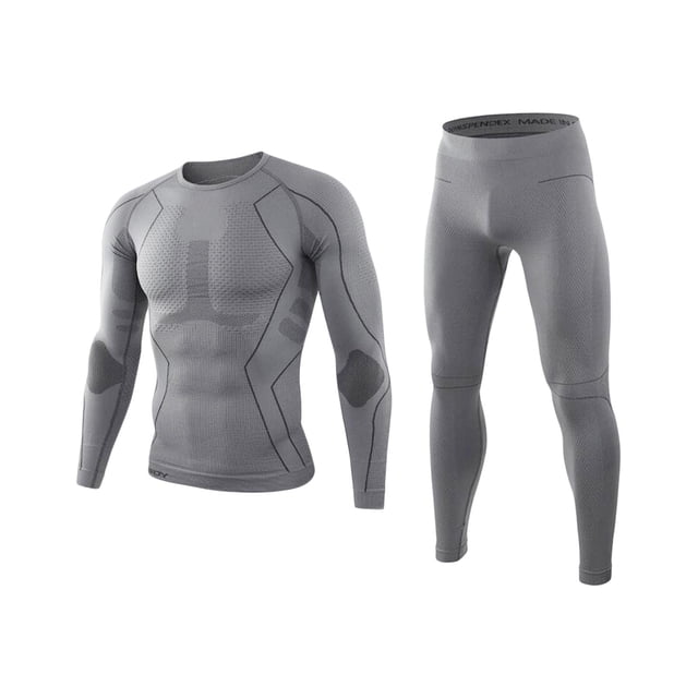 Conjuntos de Ropa interior térmica Zulema Calzoncillos largos Ropa de abrigo Traje de compresión de secado rápido L gris