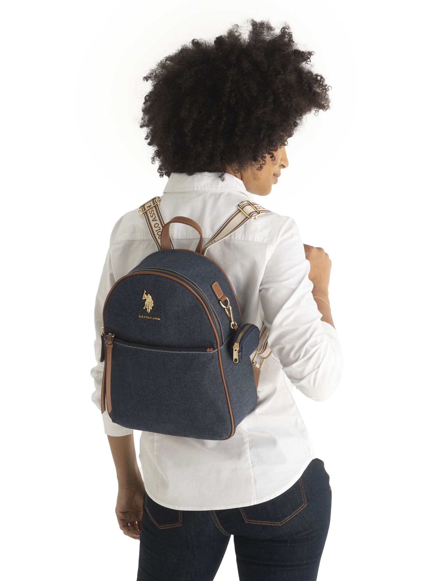 U.S. Polo Assn. Signature Backpack, Dark Denim - Walmart.com