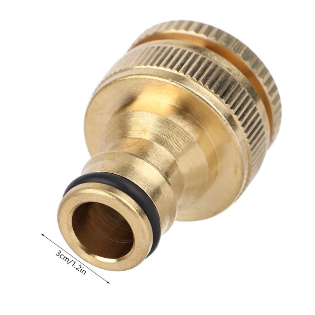 Fdit Hose Quick Connector, Garden Hose Connector,3/4 Brass Quick Connection Hose Connector Water Pipe Adapter for Home Garden