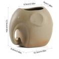 thumbnail image 3 of Elephant Design Ceramic Flower Pot with Drainage Hole for Small Plants Desktop Decoration Planter for Green Plants Stoneware Container Breathable Potting for Home Office Shelf Display, 3 of 6