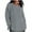 Gray, variant on MIUOWANP Womens Sweatshirt Jacket Women's Solid Color Crew Neck Shirt Long Sleeve Casual Tops Gray S