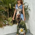 thumbnail image 3 of Farmhouse Highland Cow Funny Cattle And Flower Sleeveless Dress Female Clothing Dress Women Summer 2025 Dress, 3 of 7