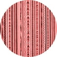 thumbnail image 1 of Ahgly Company Indoor Round Abstract Red Modern Area Rugs, 6' Round, 1 of 4