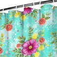 thumbnail image 3 of Pioneer Flower Floral Print Pattern Shower Curtain 36"x72", Bathroom Decorative Shower Curtain Set with 12 Hooks, Waterproof Washable, 3 of 6