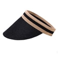 thumbnail image 1 of Sombrero de paja con protección solar para exteriores, con circunferencia de cabeza de 56 a 58 cm, con aleros grandes, antiultravioleta, para verano, 1 of 5