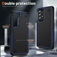 thumbnail image 2 of ELEHOLD for Samsung Galaxy A53 5G 2022 Fit Case, Military-Grade Dual Layer Raised Frame Screen & Camera Lens Protective Armor Hybrid PC+TPU Anti-Drop Shockproof Slim Rugged Case,Navyblue, 2 of 8