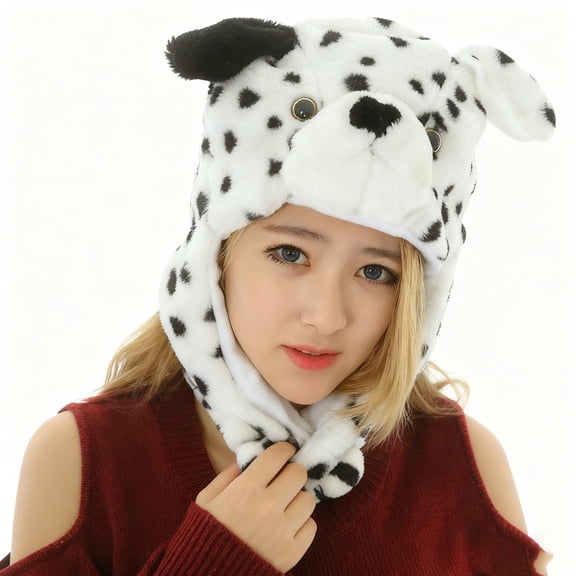 Wensltd Women's Winter Plush Warm Hat With Ear Flaps Cute Animal Style Holiday Cosplay Funny Gift for Adults and Teens