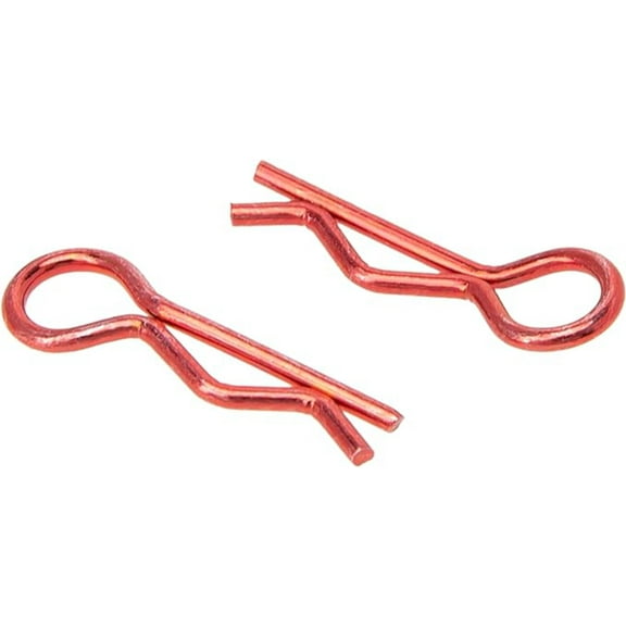 MEUS RACING 100pcs Aluminum R-Clips Body Clips Buckles for 1/18 1/16 1/24 RC Model Car Upgrade Parts Accessories (Red)