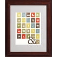 thumbnail image 2 of Trademark Fine Art "Alpha Bits Earth Tones" Matted Framed Canvas Art by Megan Romo, 2 of 2