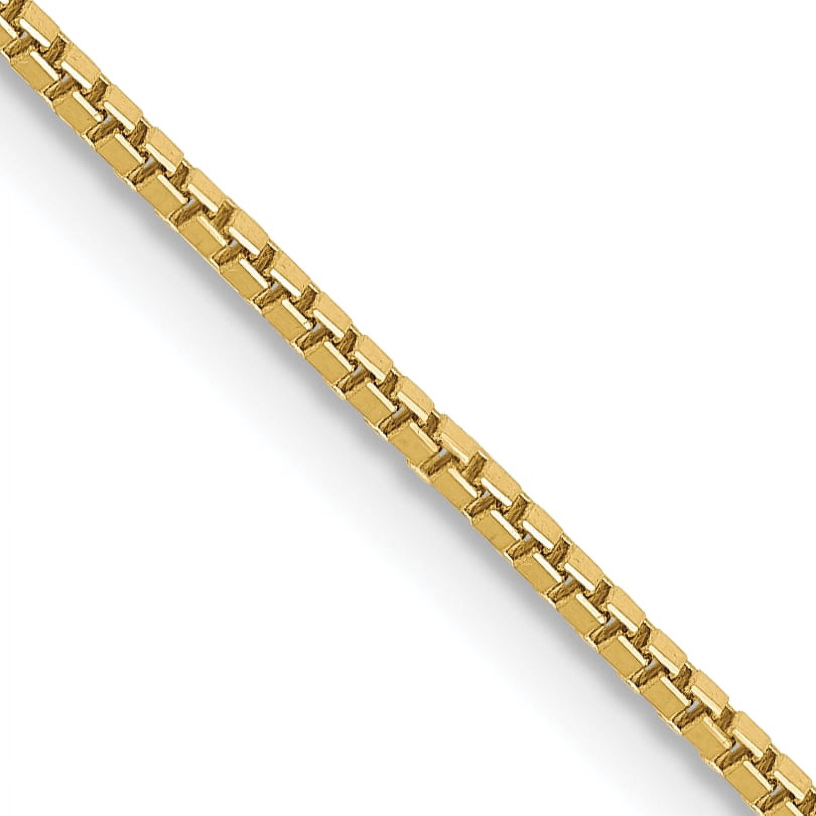 Pendentif Chaîne Collier Boîte 1mm en Or Jaune 10k
