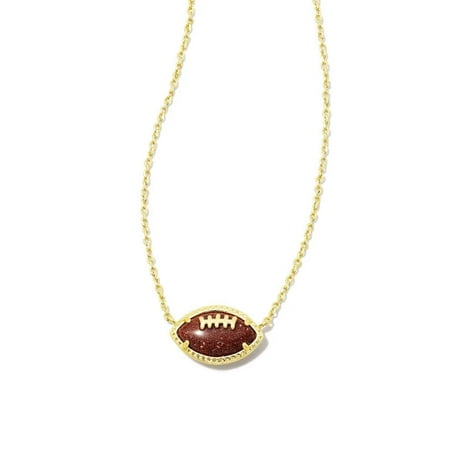 Kendra Scott Football Pendant Women's Gold 19" Chain Necklace Fashion JDM1781