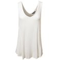 thumbnail image 1 of FashionOutfit Women's Basic Solid Sleeveless V-Neck Plus Size Flowy Tank Top, 1 of 3