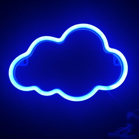 

Fongwan Cloud Neon Signs LED Night Light Cloud Light for Wall Decor USB or Battery Neon Signs for Christmas Party Living-Blue